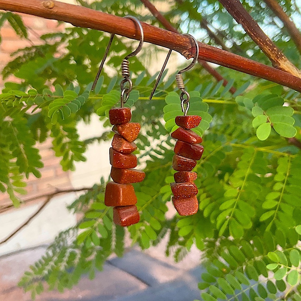 Sterling Silver Sparkle Stone Cairn Earrings